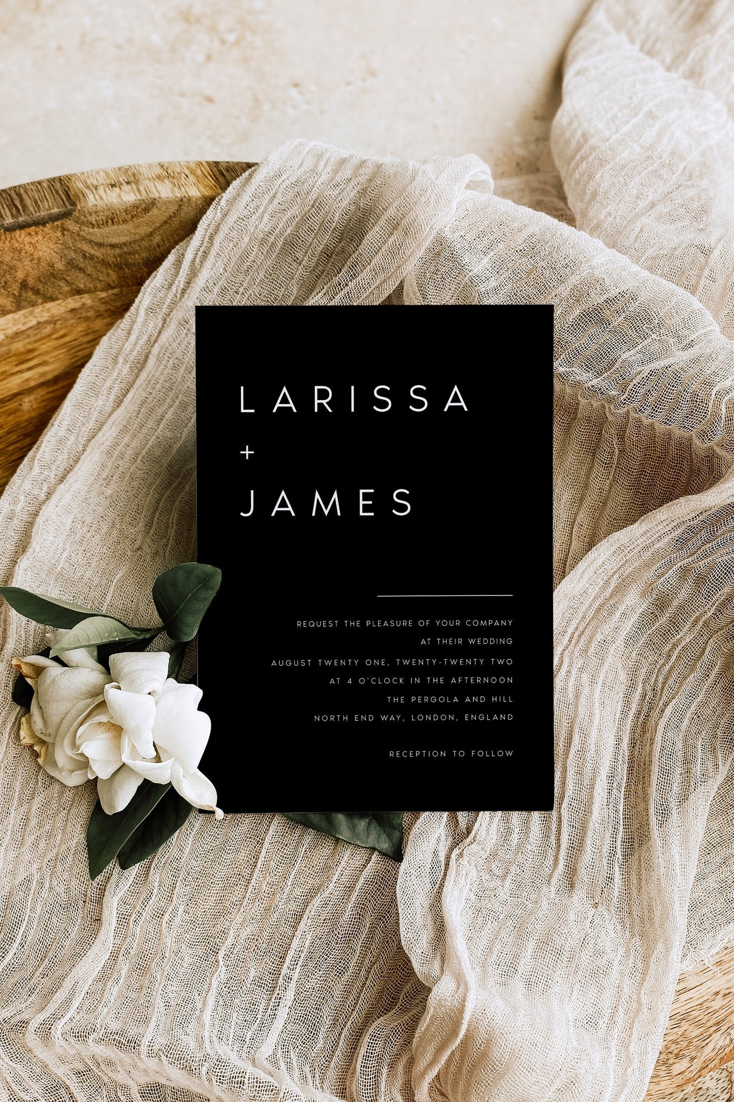 Larissa Modern Wedding Invitation Template