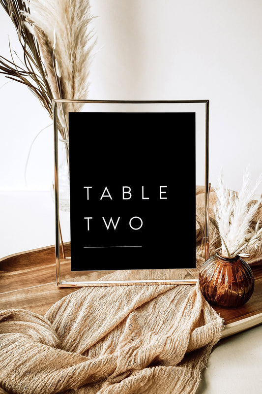 Larissa Minimalist Wedding Table Numbers