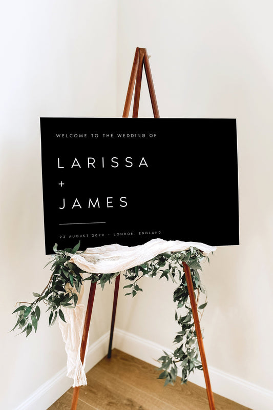 Larissa Wedding Welcome Sign Template