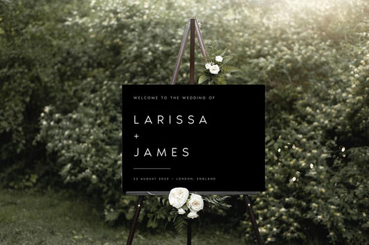 Larissa Wedding Welcome Sign Template