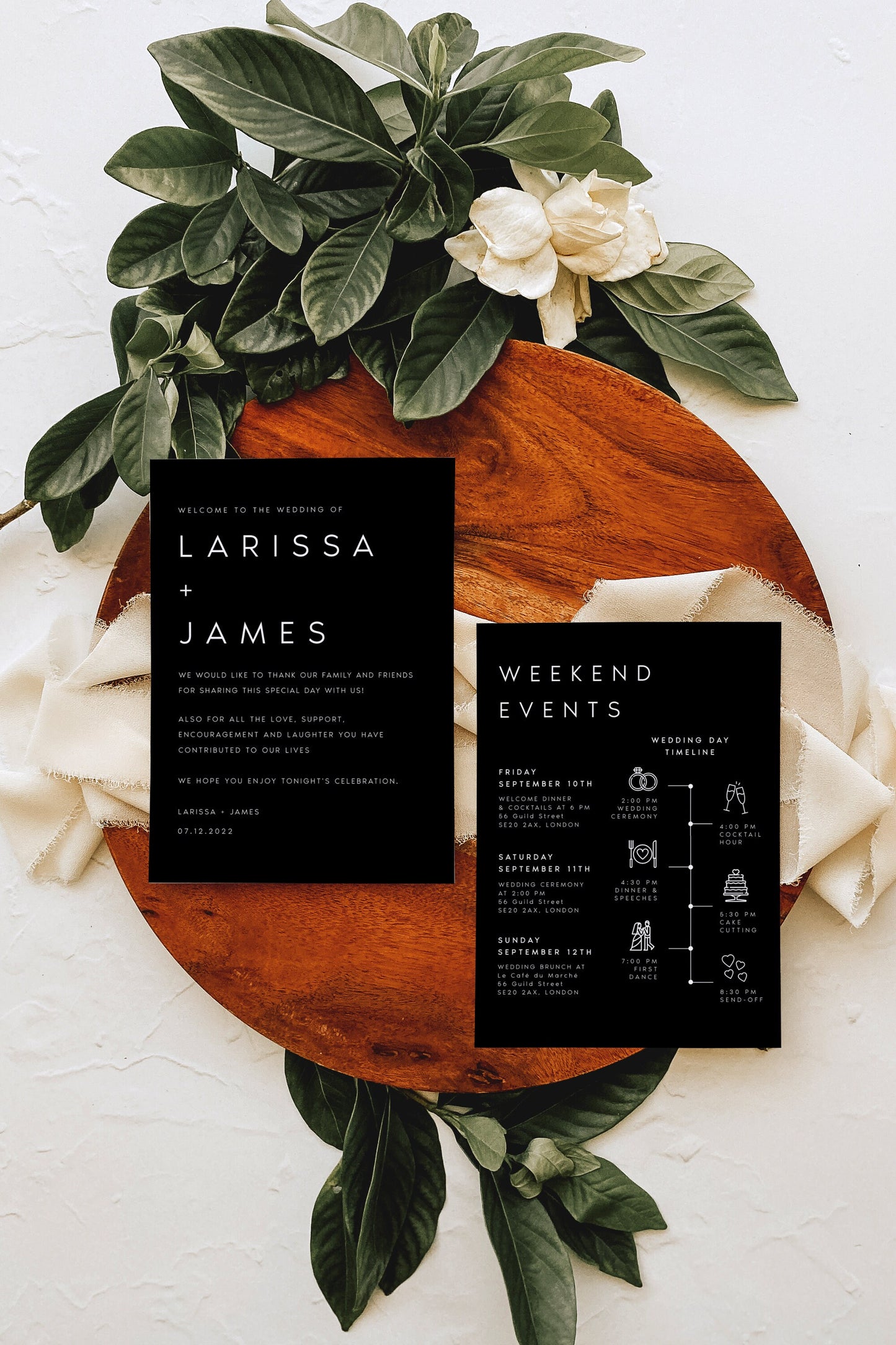 Larissa Modern Welcome Letter & Timeline Template