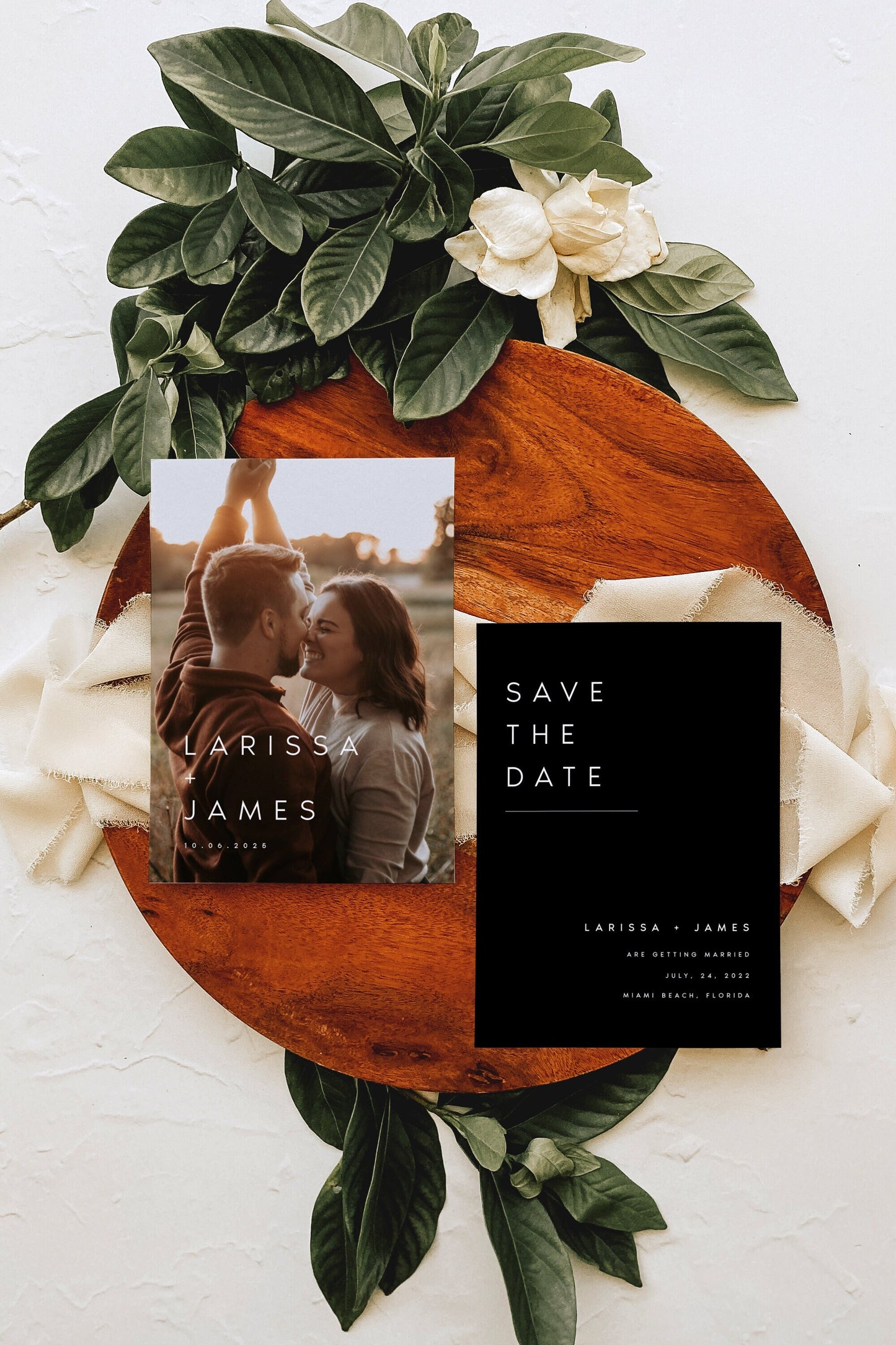 Larissa Modern Minimal Save the Date Template