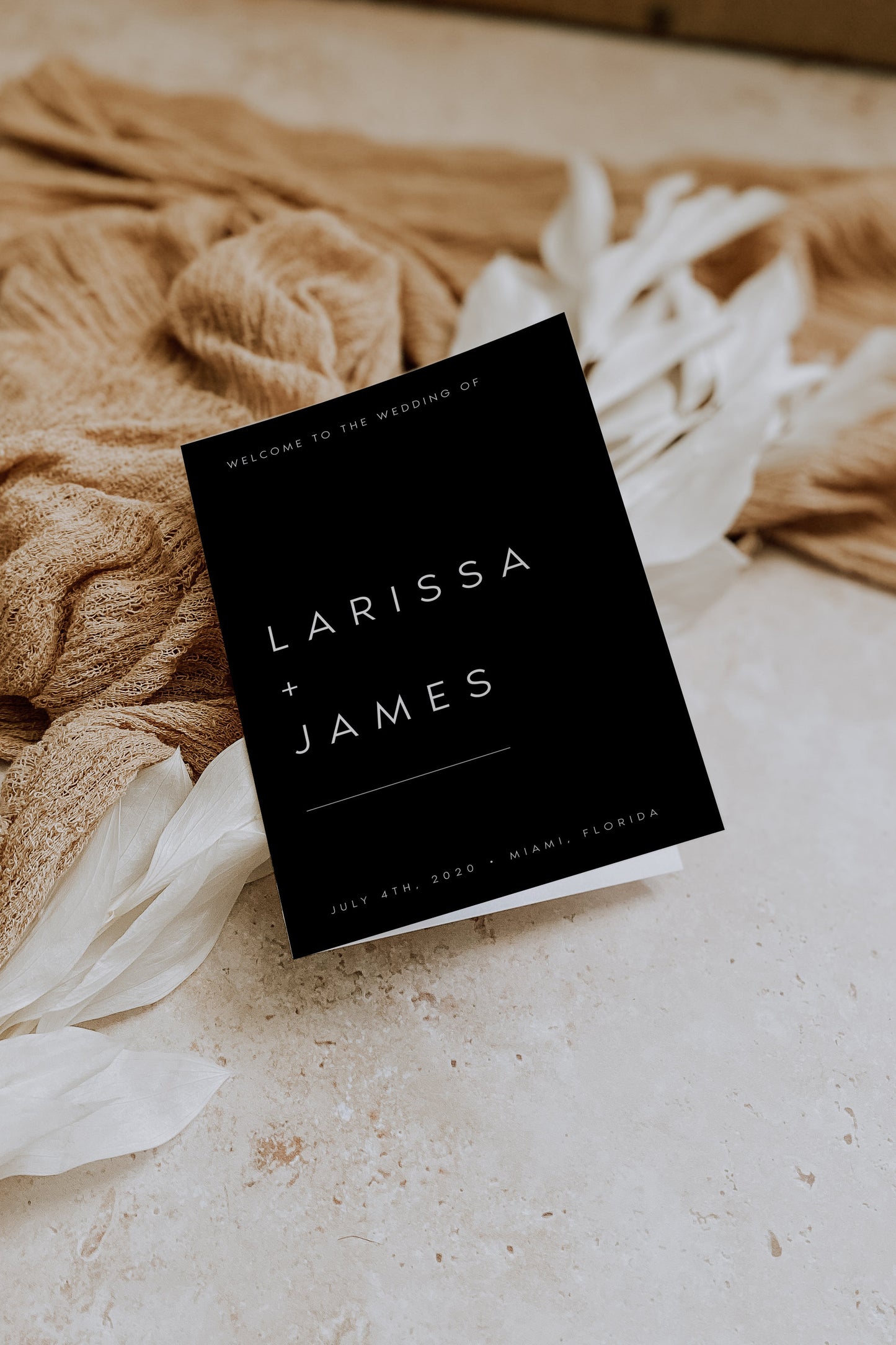 Larissa Modern Wedding Program Template