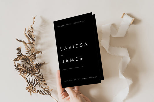 Larissa Modern Wedding Program Template