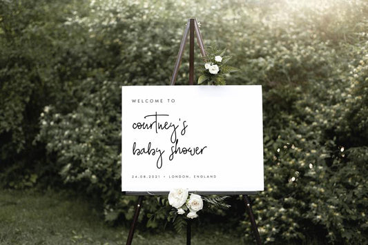 Courtney Baby Shower Welcome Sign