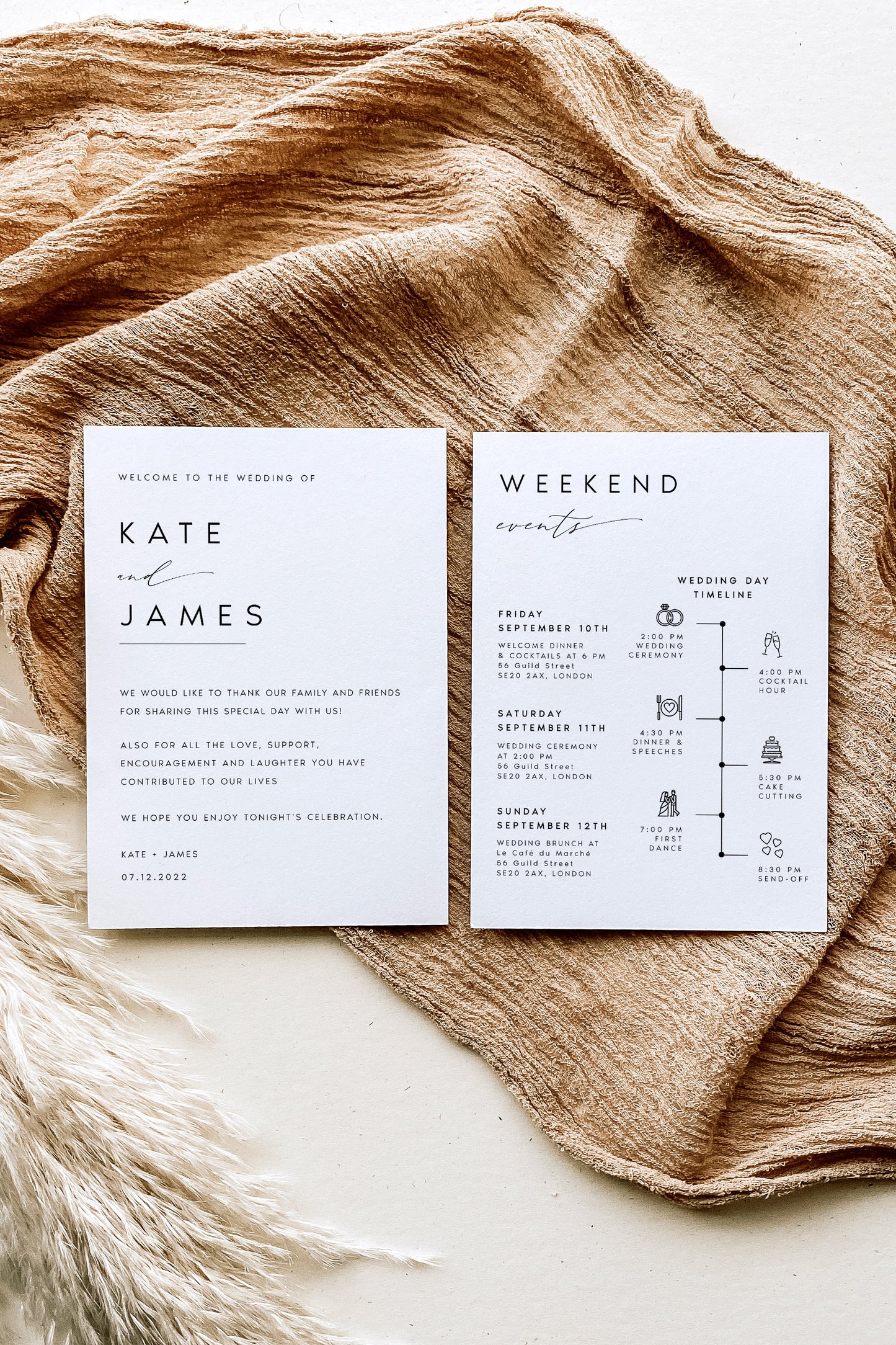 Kate Modern Welcome Letter & Timeline Template