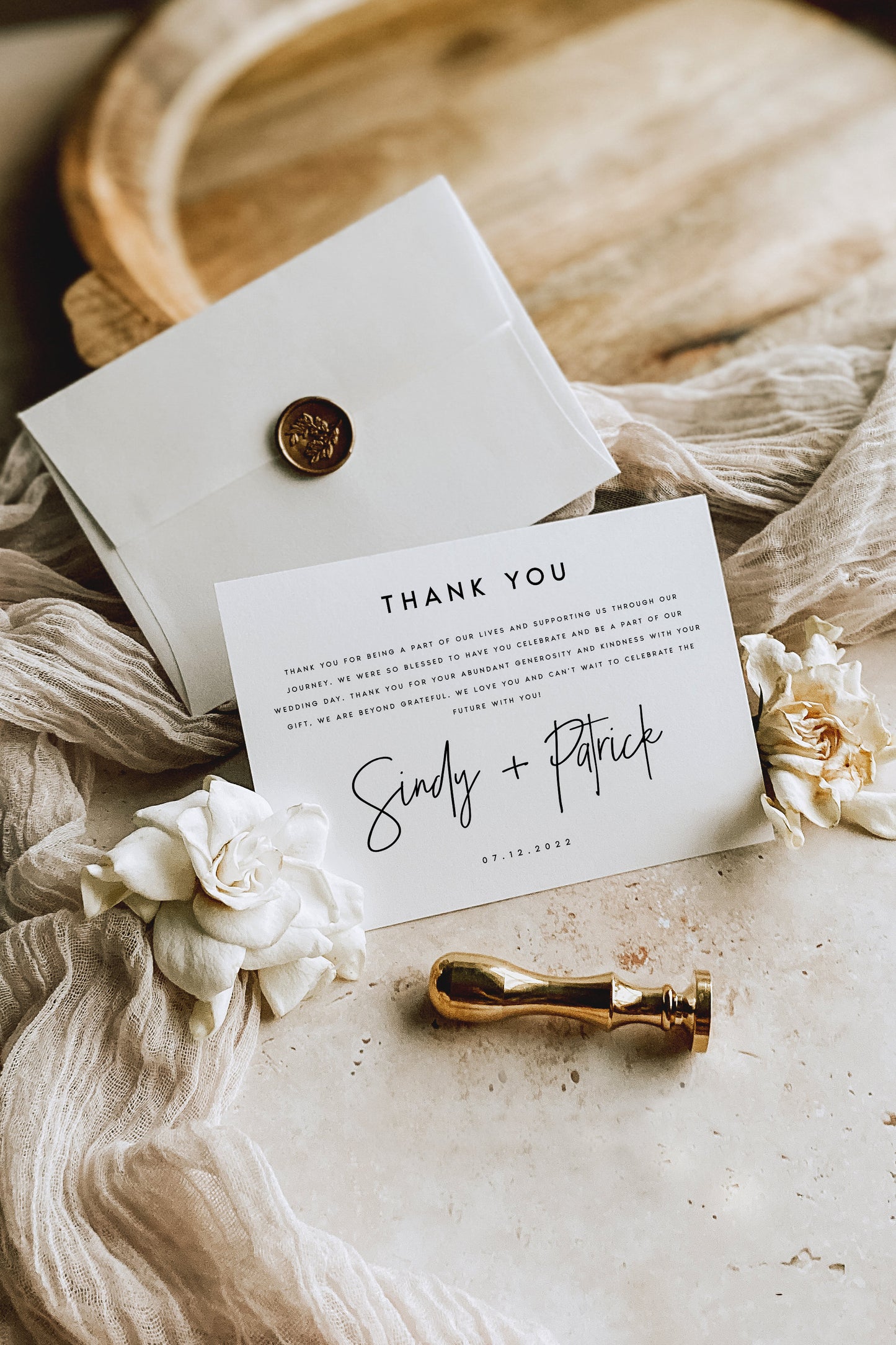 Sindy Minimalist Thank You Card Template