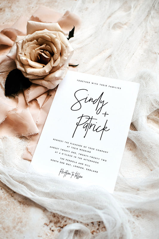 Sindy Modern Wedding Invitation Template