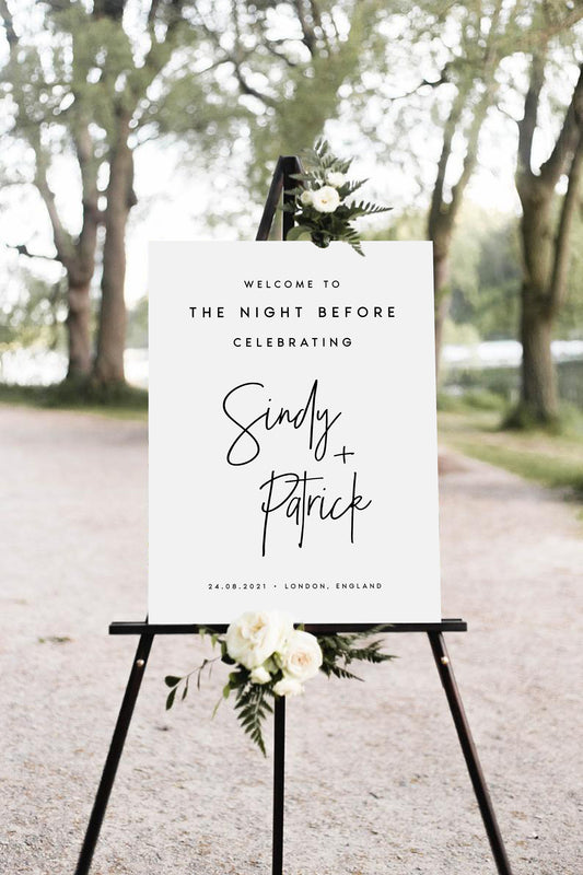 Sindy Rehearsal Dinner Welcome Sign