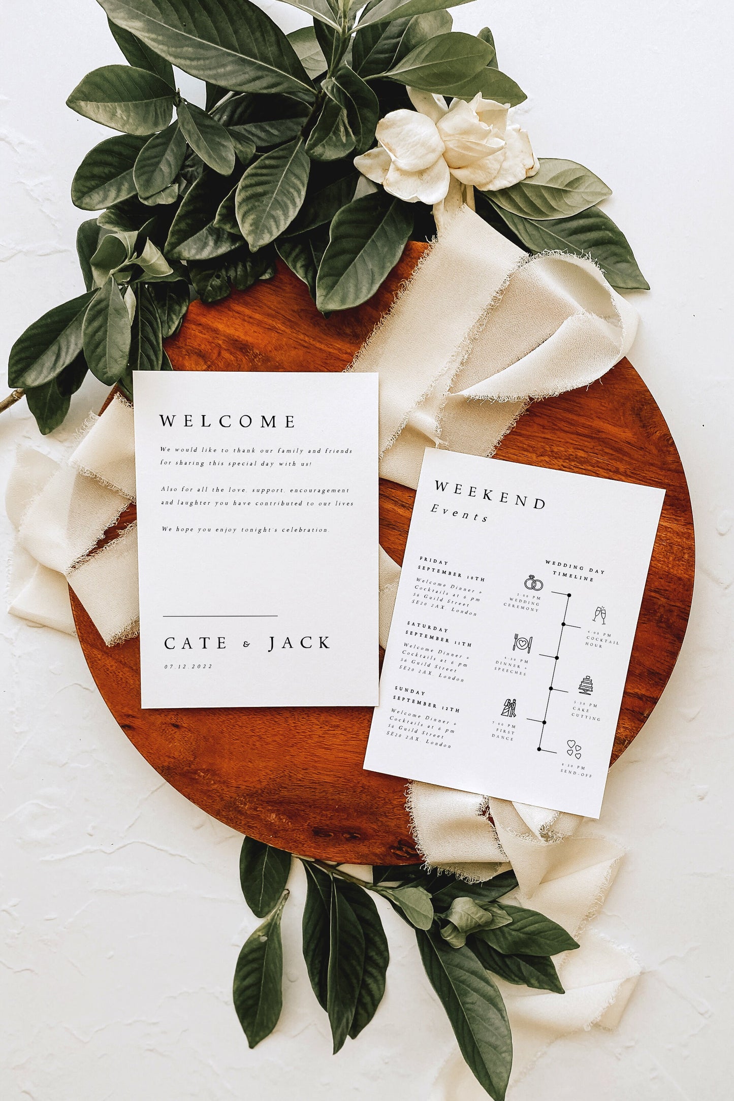 Cate Modern Welcome Letter & Timeline Template
