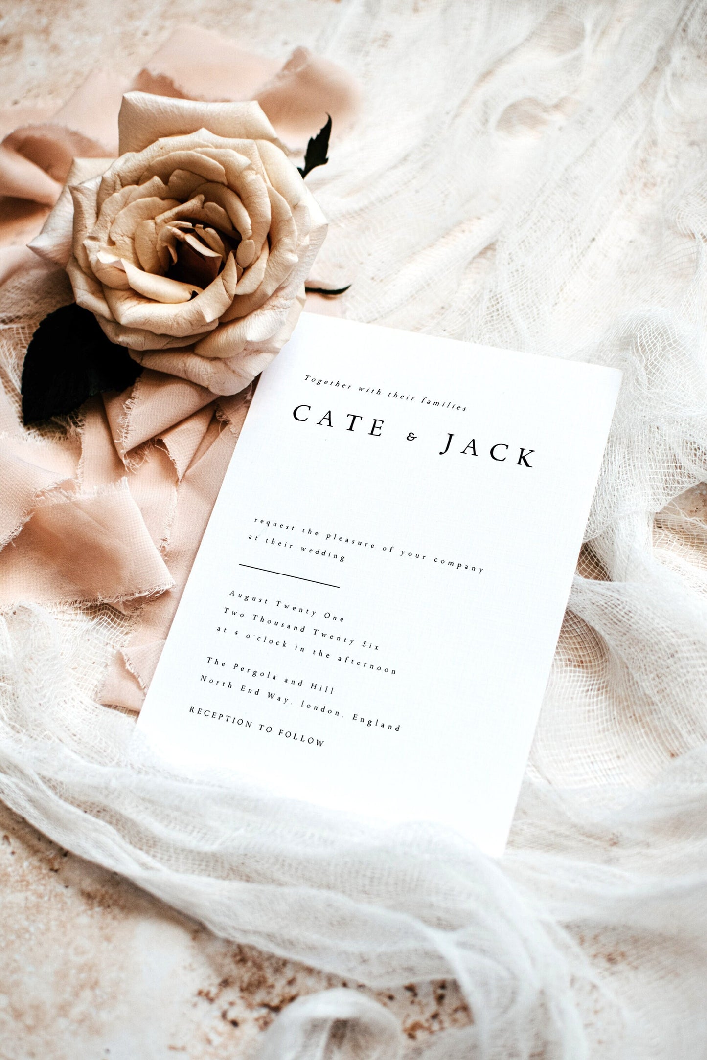 Cate Modern Wedding Invitation Template