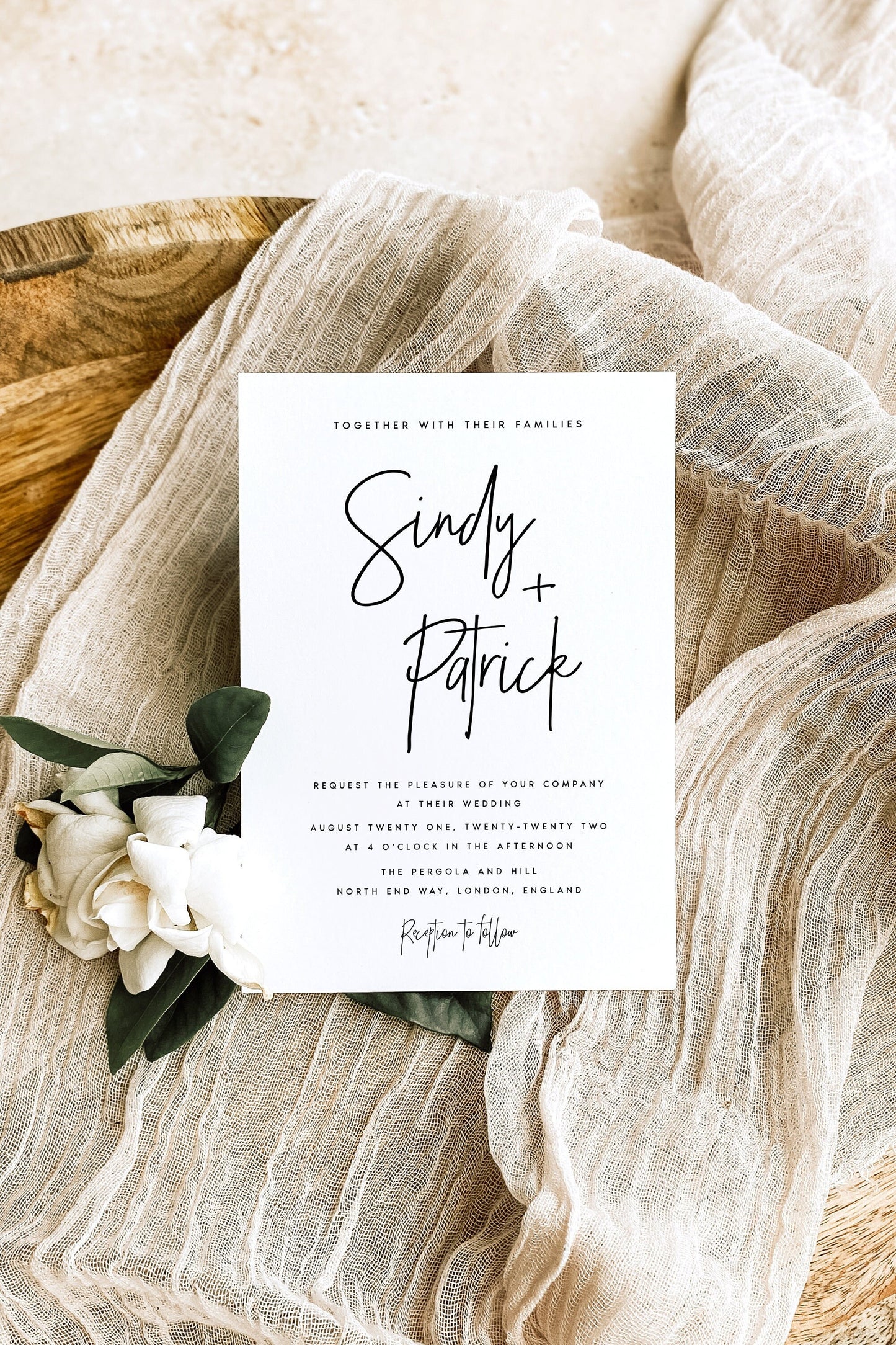 Sindy Modern Wedding Invitation Template