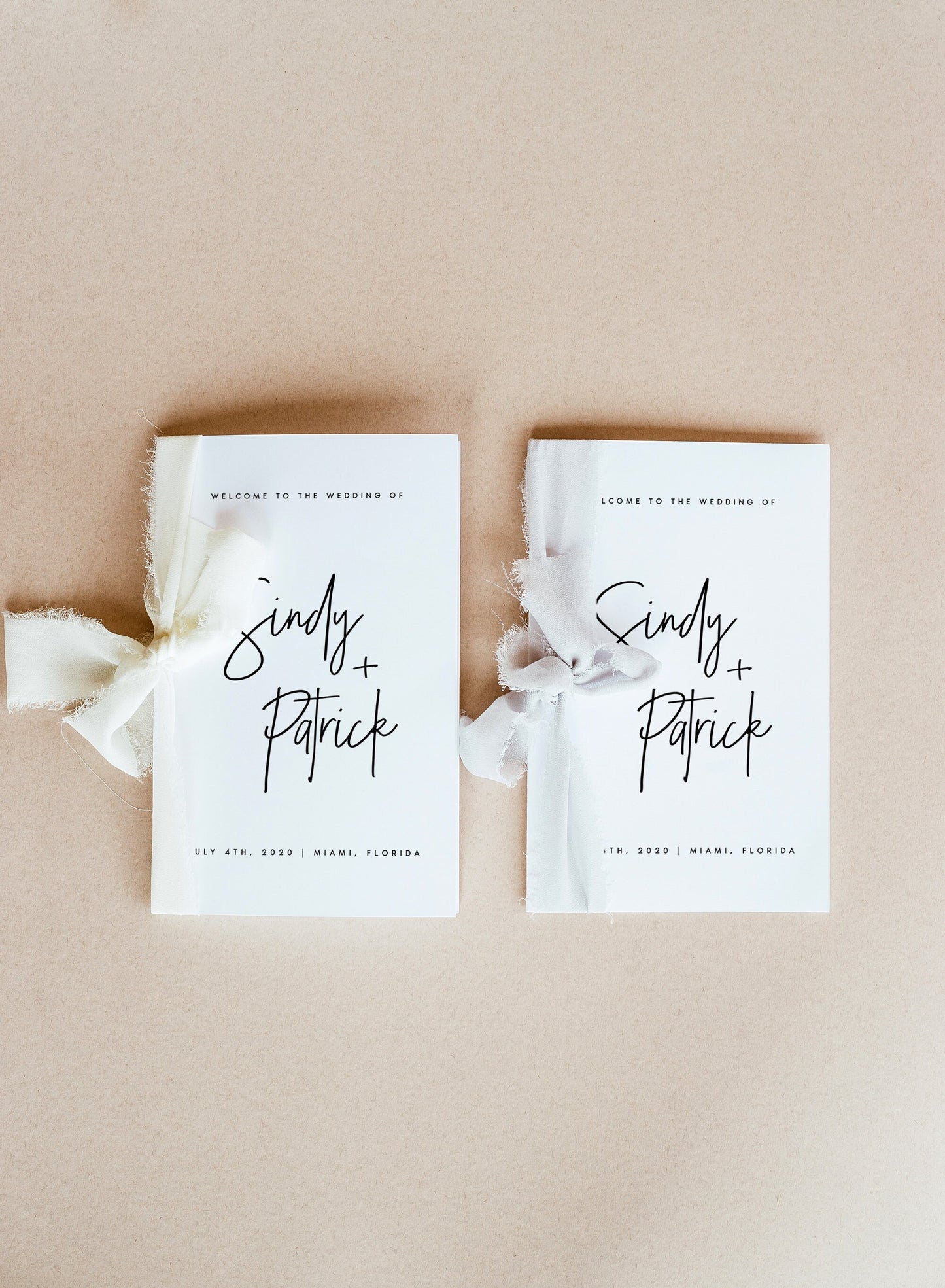 Sindy Modern Wedding Program Template