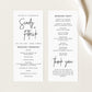 Sindy Minimalist Wedding Program Template