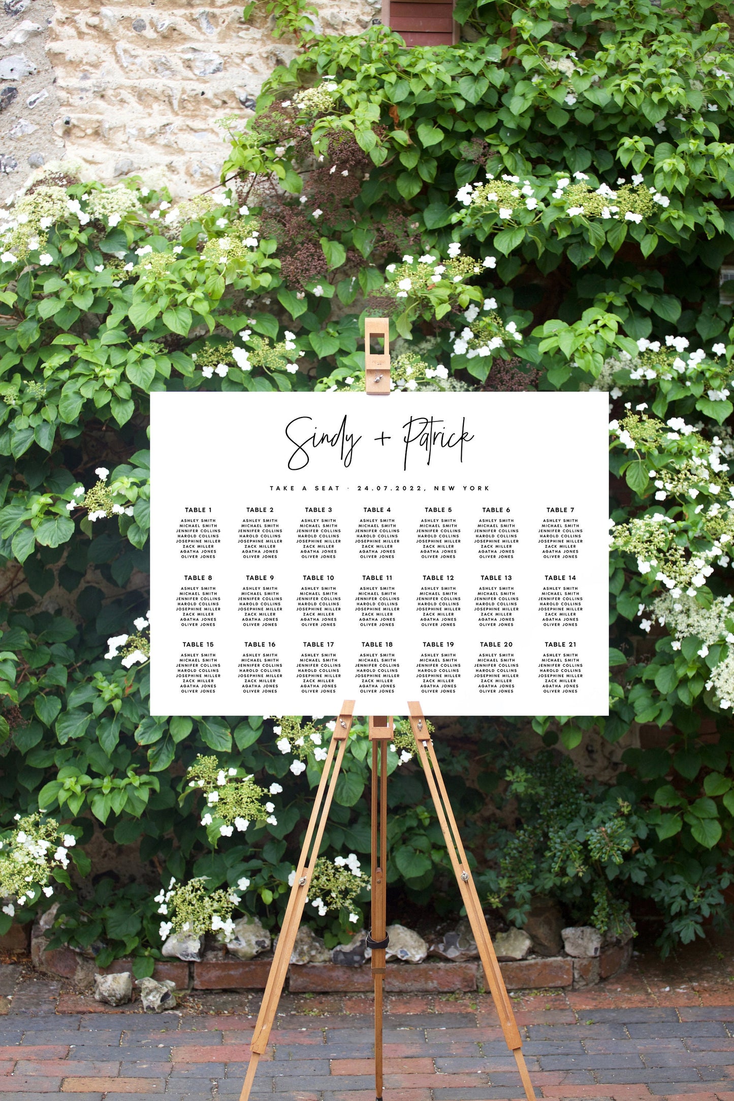 Sindy Modern Seating Chart Template