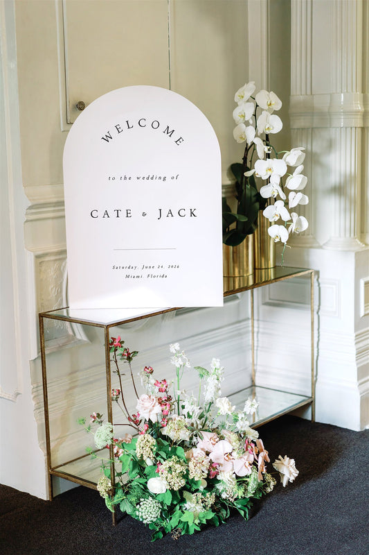 Cate ARCHED Wedding Welcome Sign Template