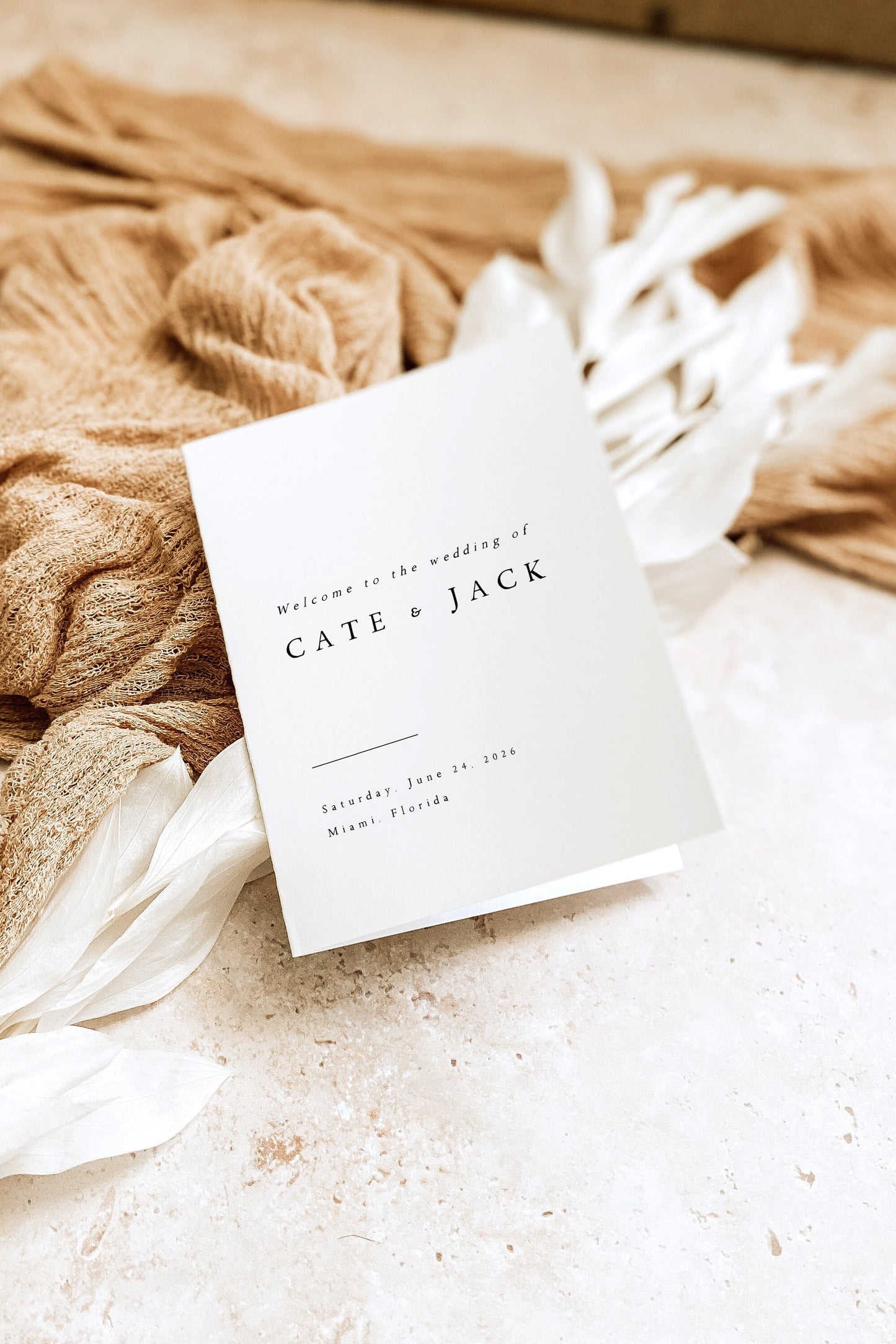 Cate Modern Wedding Program Template