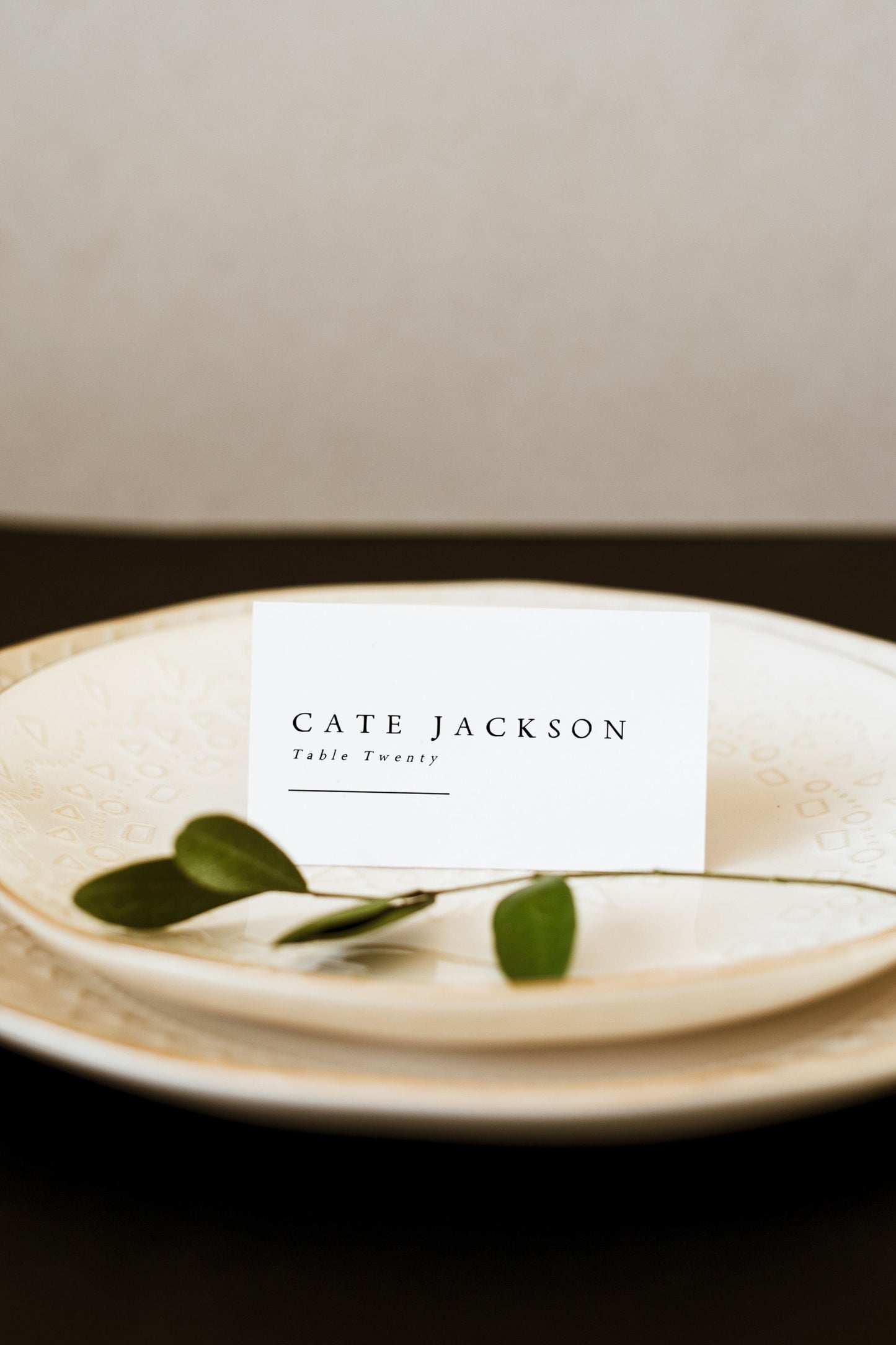 Cate Modern Wedding Escort Card Template