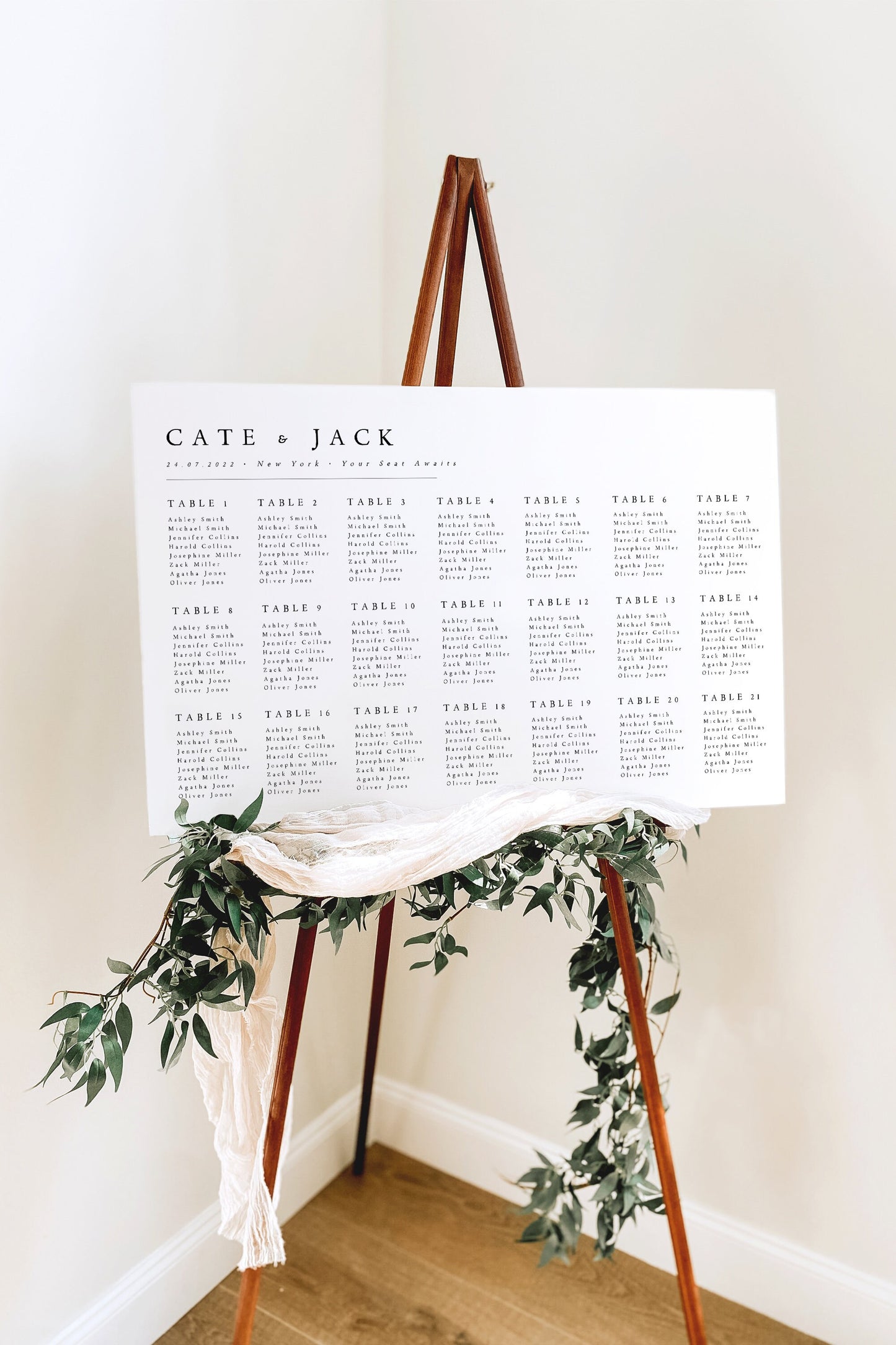 Cate Modern Seating Chart Template