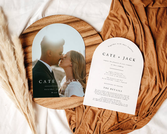 Cate ARCHED Photo Wedding Invitation