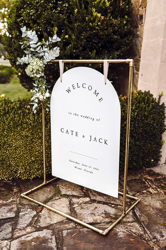 Cate ARCHED Wedding Welcome Sign Template