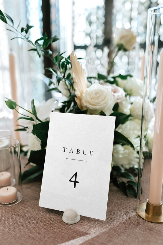 Cate Modern Wedding Table Number Template