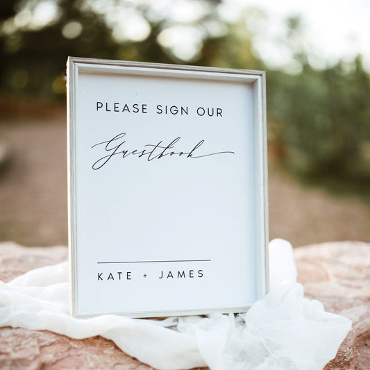 Kate Modern Guestbook Sign Template