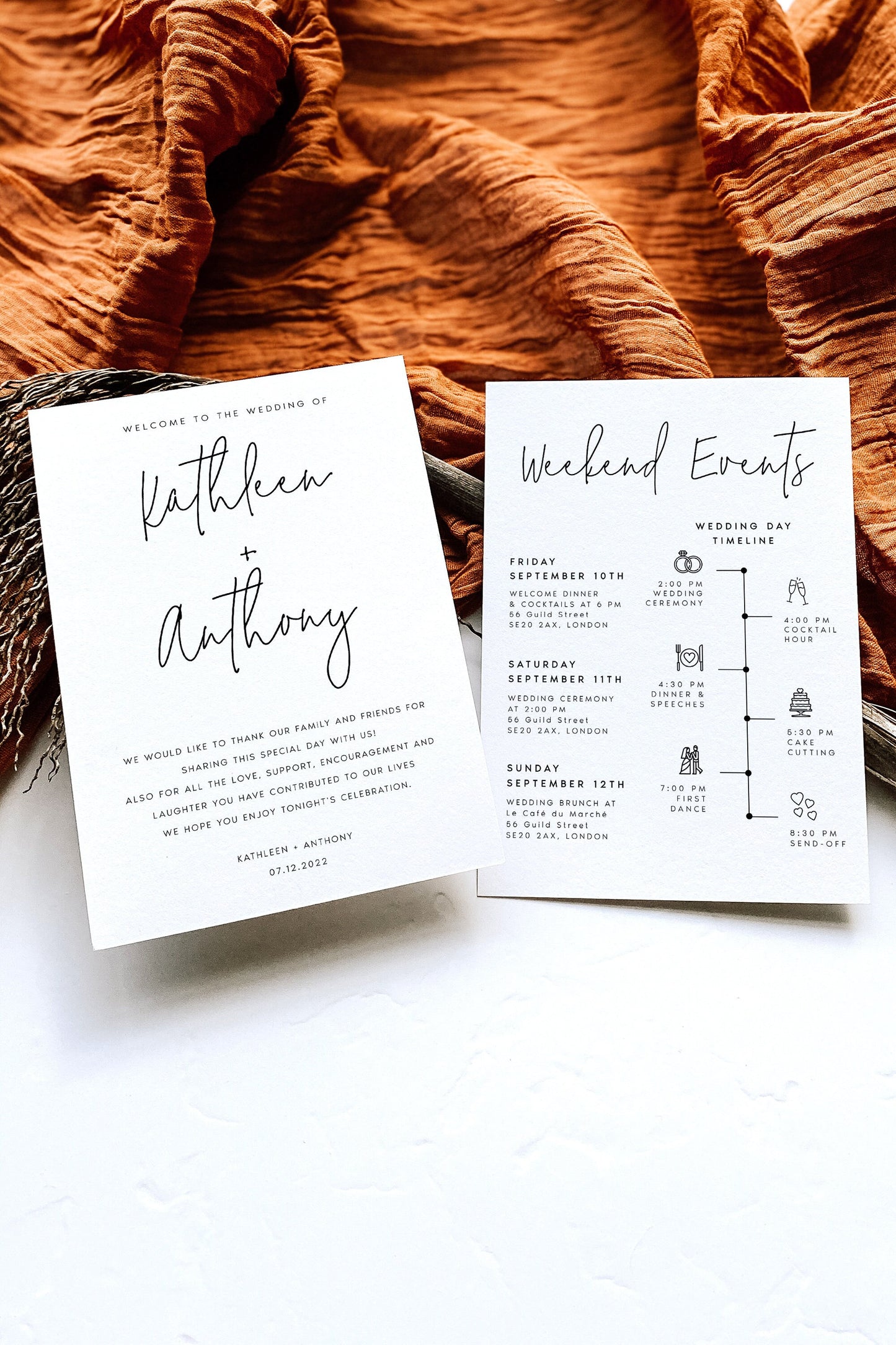 Kathleen Minimalist Welcome Letter & Timeline Template