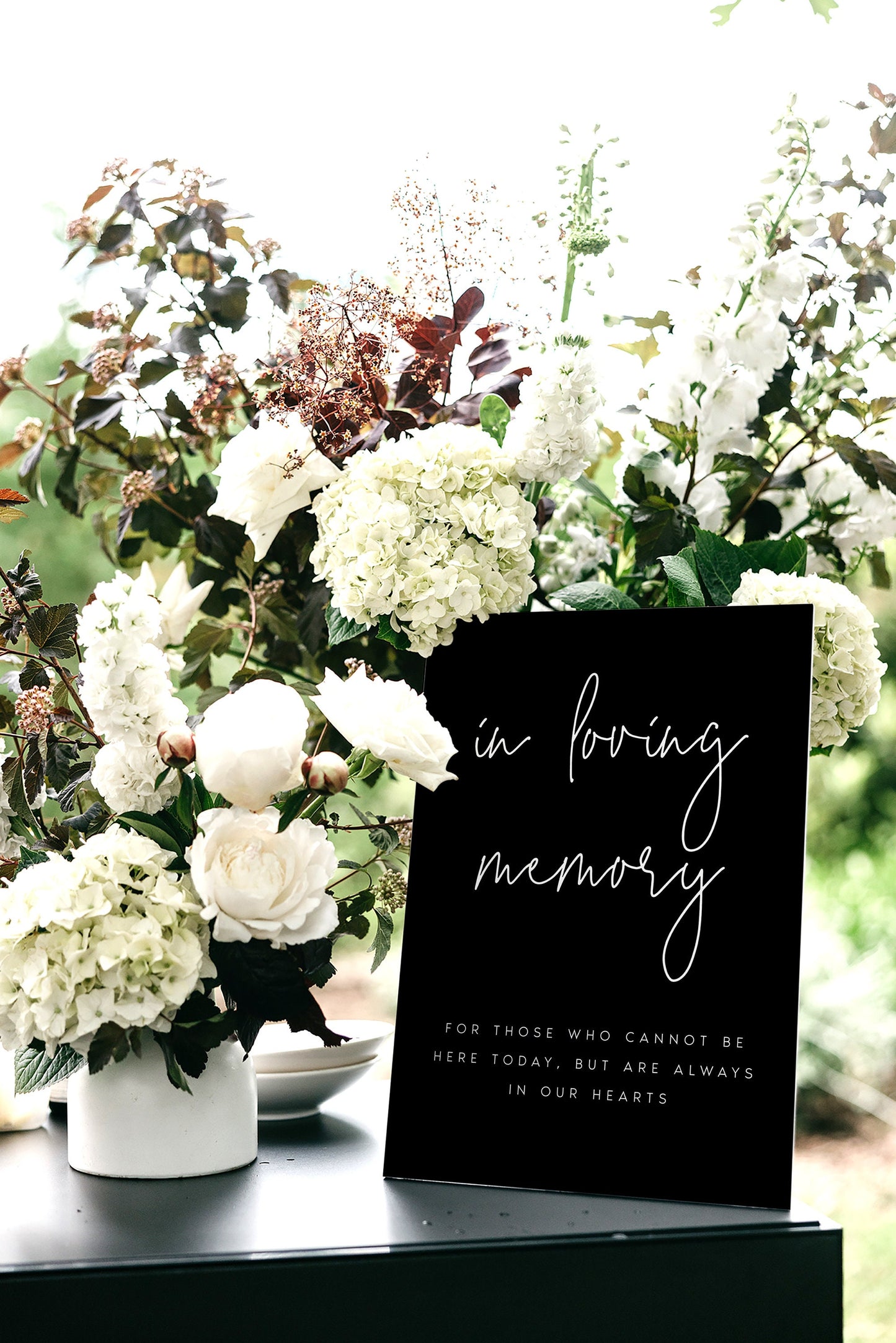 Kristina Black In Loving Memory Sign Template