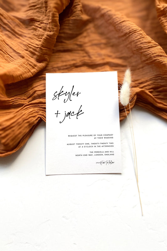 Skyler Modern Wedding Invitation Template