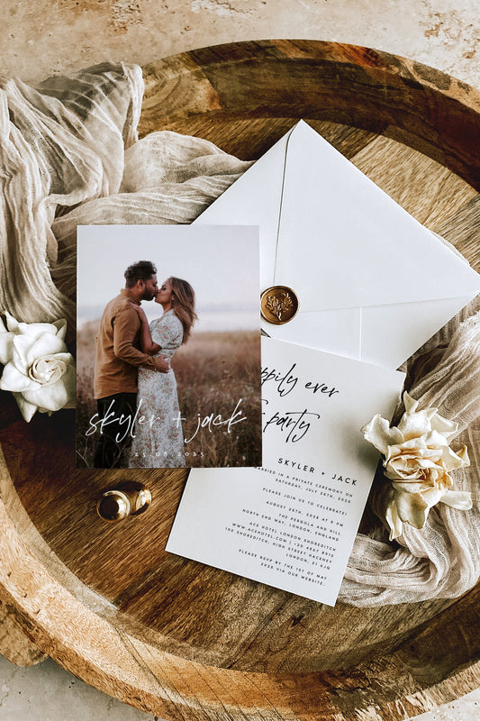 Skyler Photo Wedding Announcement Template