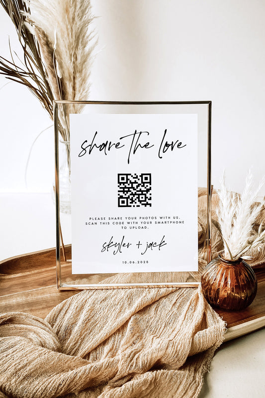 Skyler Share the Love QR Code Sign Template