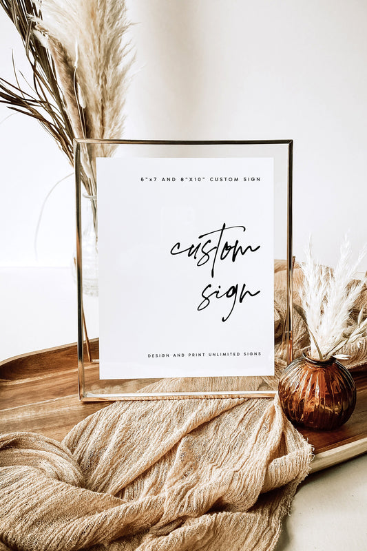 Skyler Modern Wedding Sign Template