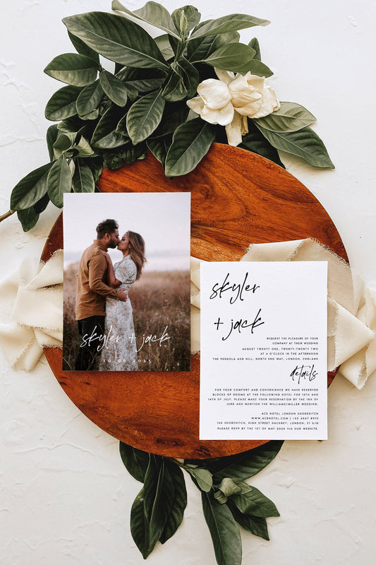 Skyler Photo Wedding Invitation Set