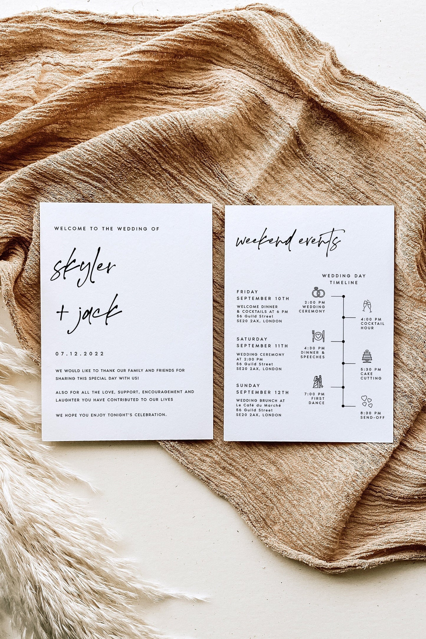 Skyler Modern Welcome Letter & Timeline Template