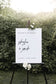 Skyler Minimalist Wedding Welcome Sign