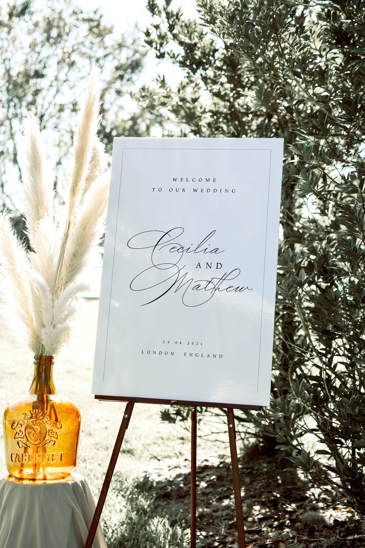 Cecilia Wedding Welcome Sign Template