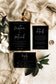 Kristina Black Wedding Invitation Set Template