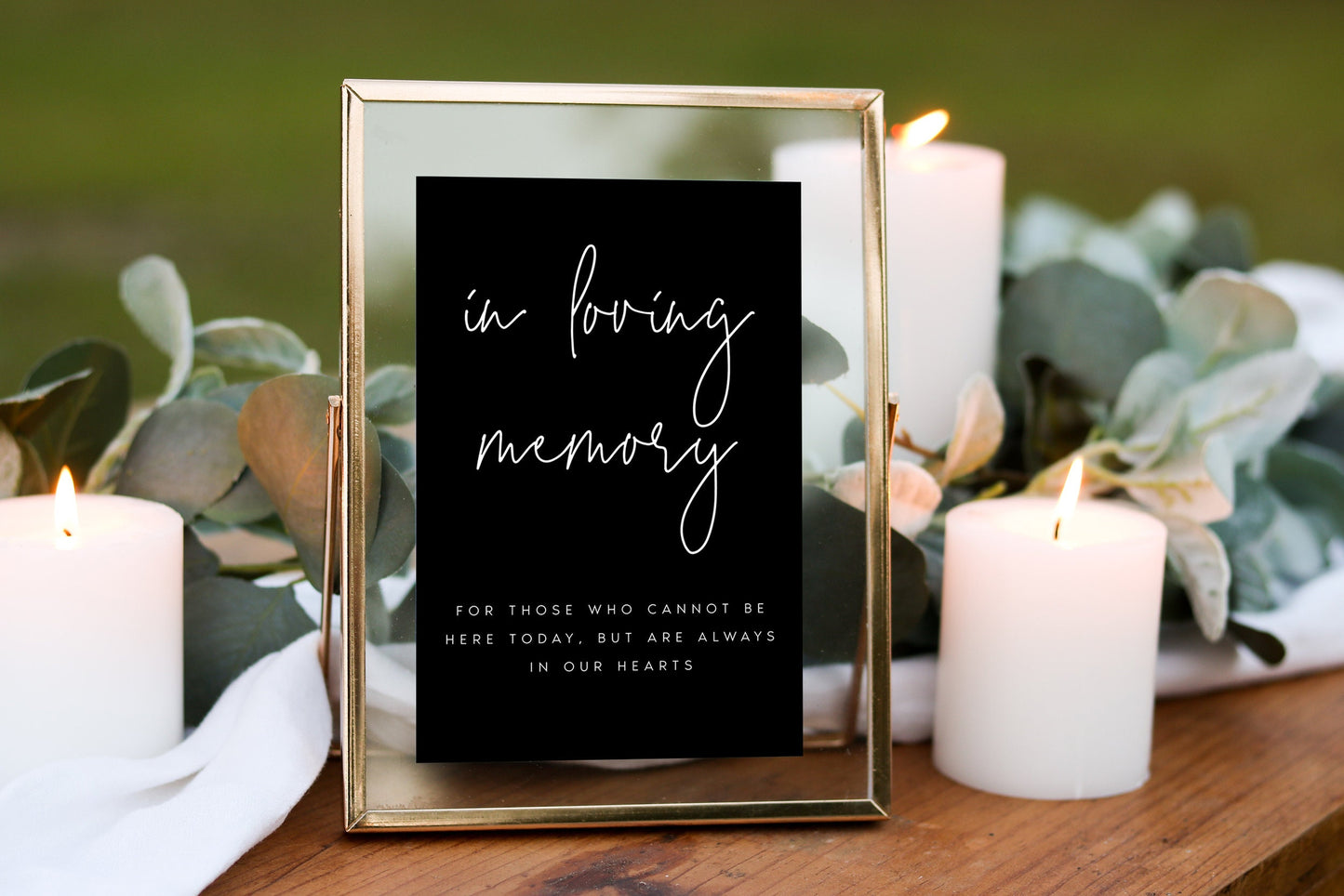 Kristina Black In Loving Memory Sign Template