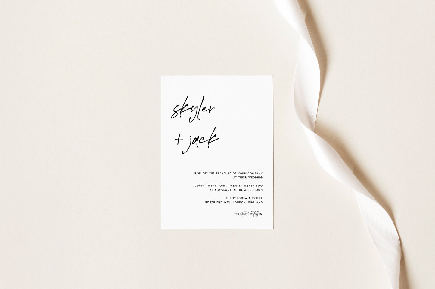 Skyler Modern Wedding Invitation Template