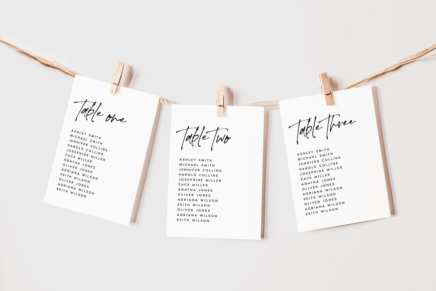 Skyler Wedding Seating Card Template