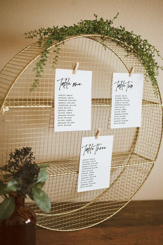 Skyler Wedding Seating Card Template