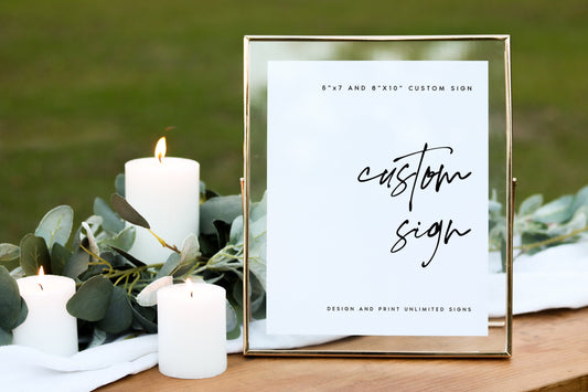 Skyler Modern Wedding Sign Template