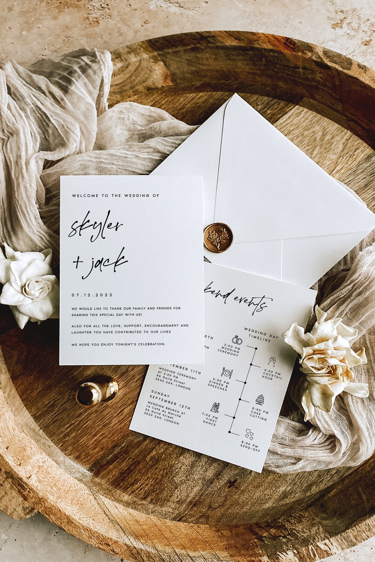 Skyler Modern Welcome Letter & Timeline Template