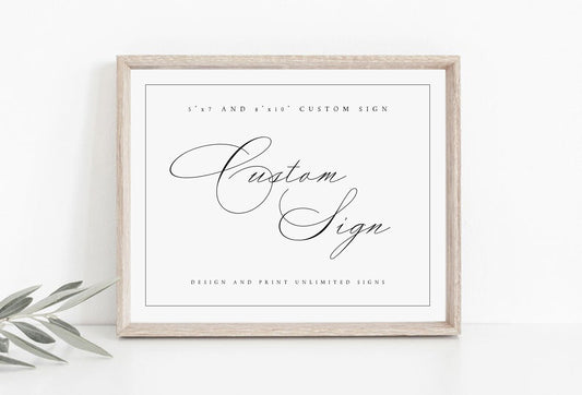 Cecilia Elegant Wedding Sign Template