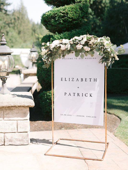 Elizabeth Minimalist Wedding Welcome Sign Template