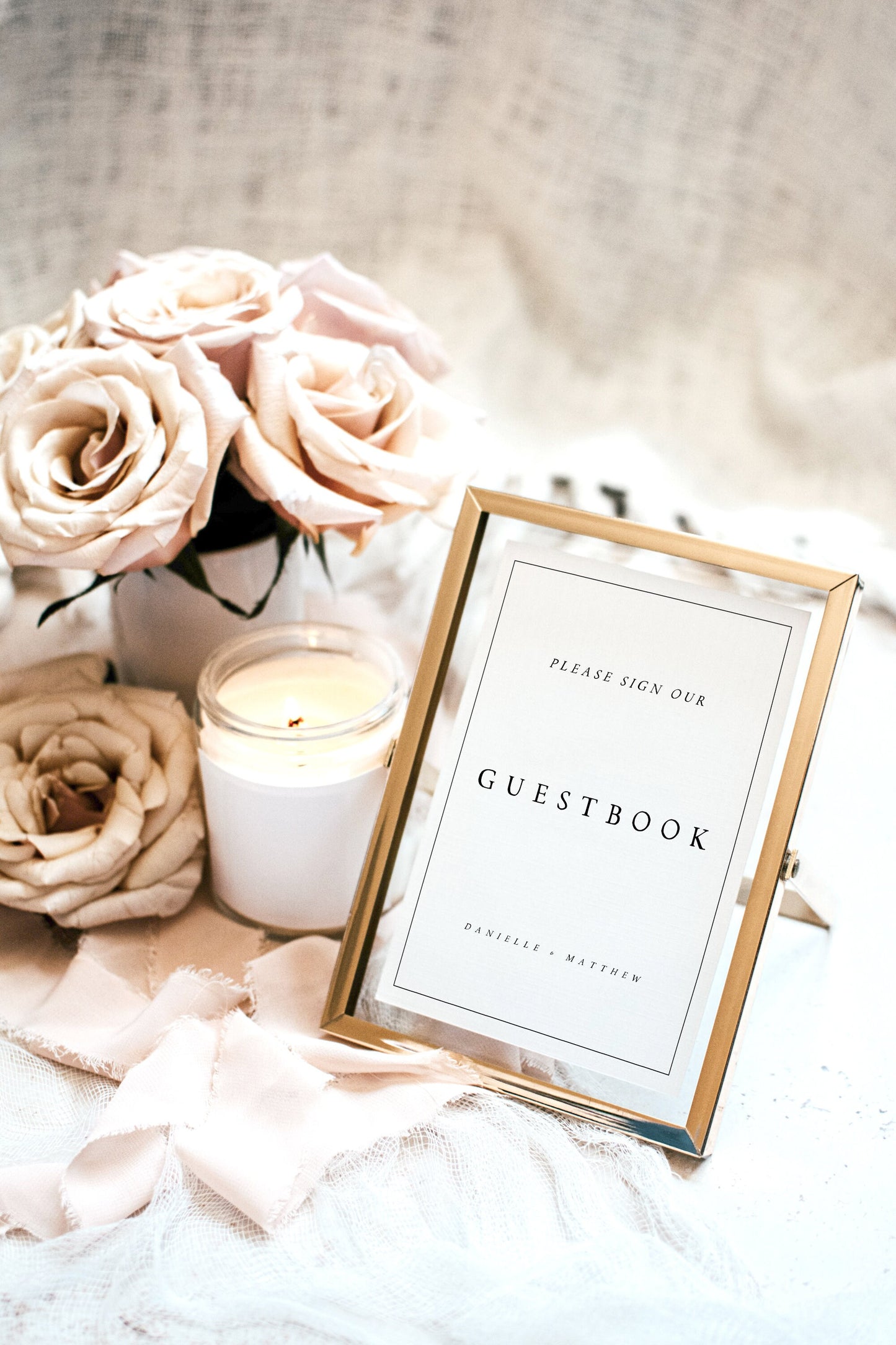 Danielle Modern Guestbook Sign Template