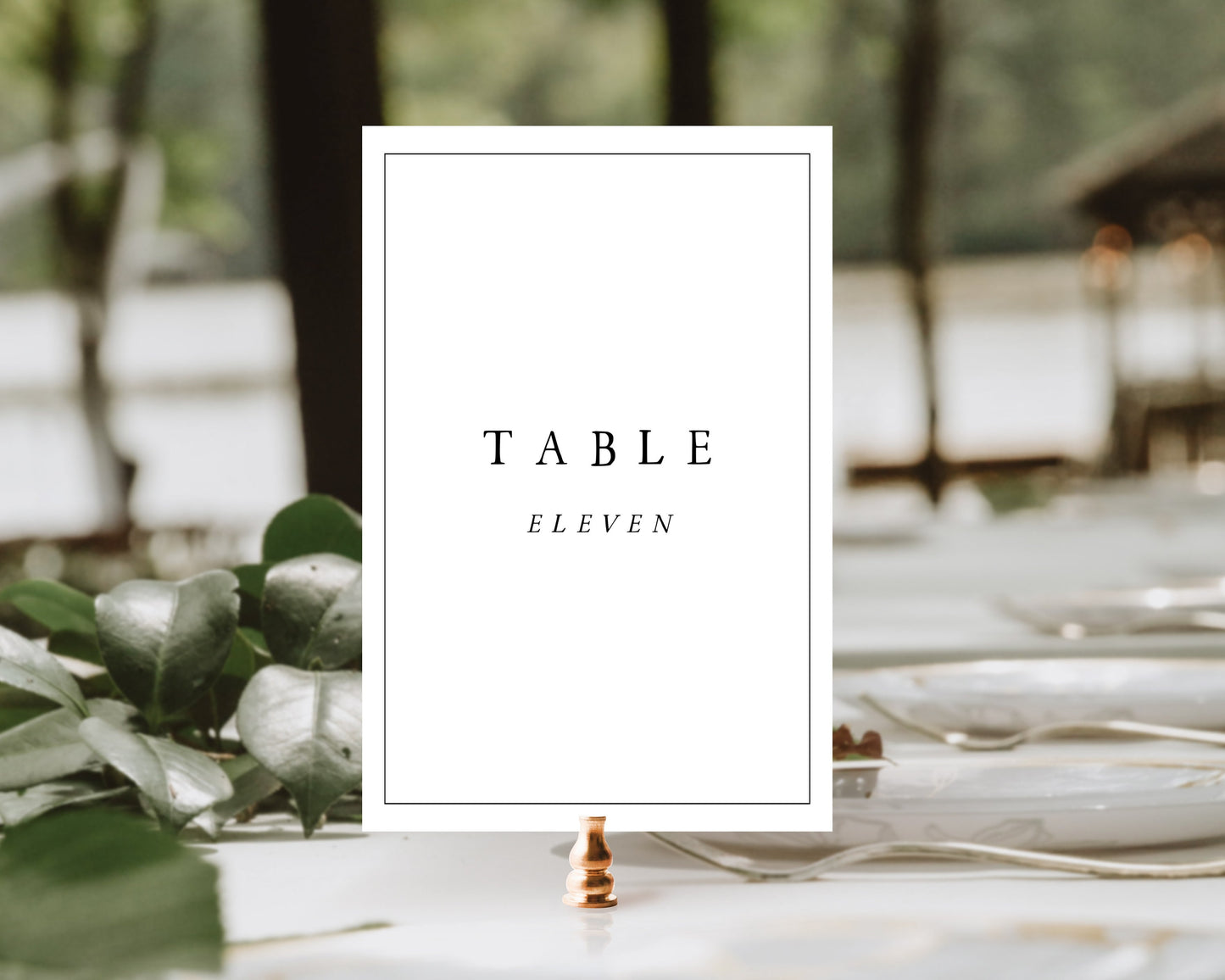 Danielle Modern Wedding Table Number Template