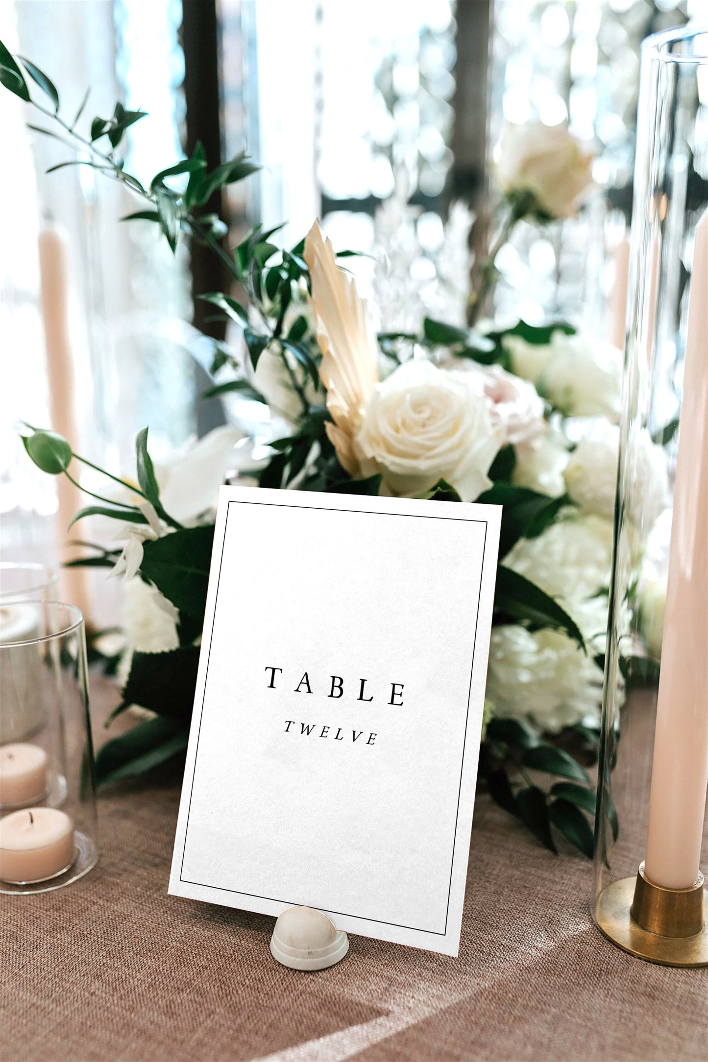 Danielle Modern Wedding Table Number Template