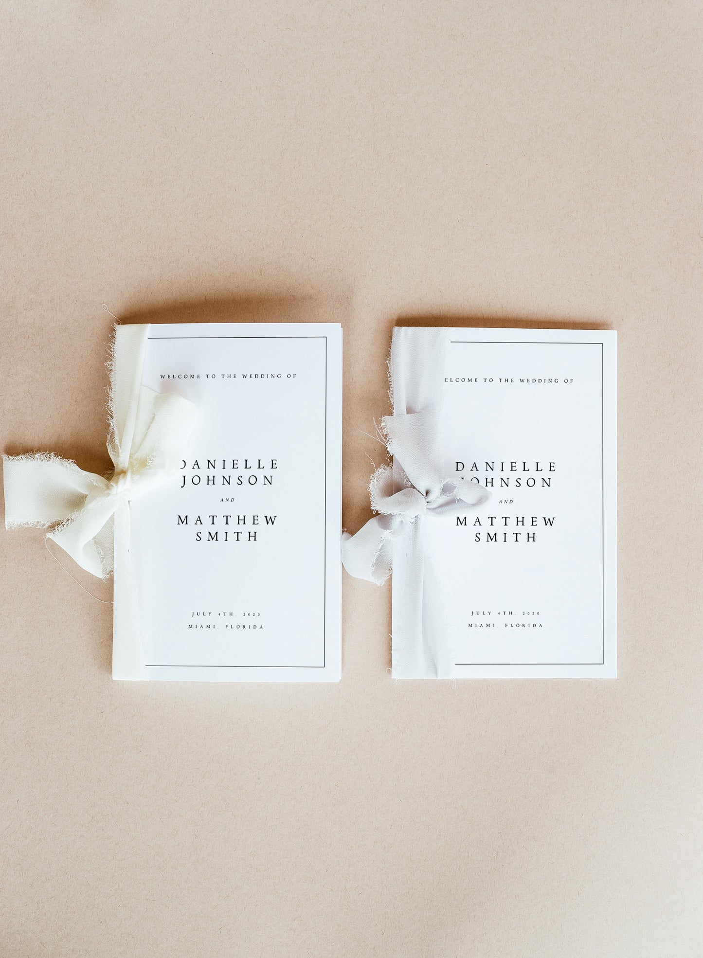 Danielle Modern Wedding Program Template